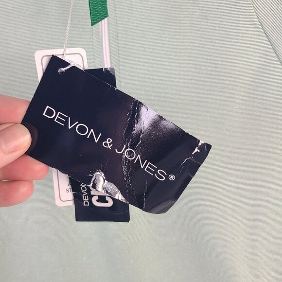 NWT Devon & Jones Ladies Crownlux Performance Kelly Green 1/4 Zip Pullover Sz L - Picture 2 of 7